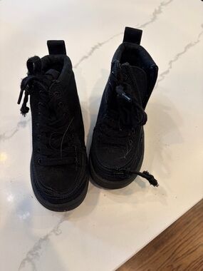 Bully Boys Black High-Top Sneakers with Side Zipper - Size 11